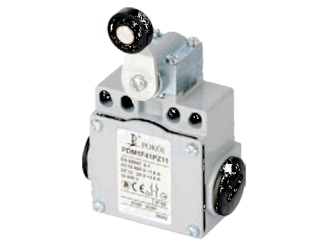 Eindschakelaar; hendel R 26,5mm, roller van kunststof Ø18mm Eindschakelaar; hendel R 26,5mm, roller van kunststof Ø18mm